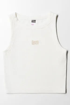 Rib Vest White