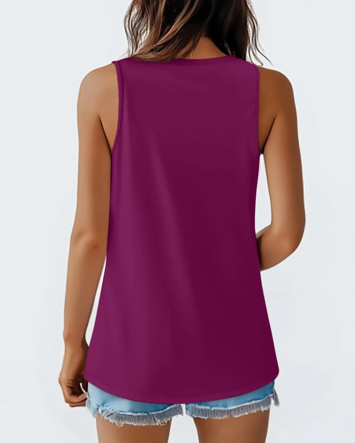 Riyiper 3 Pack Women's V Neck Tank Tops Sleeveless T Shirts Loose Casual Tunic Tank Summer 2025 Beach Vacation Clothes