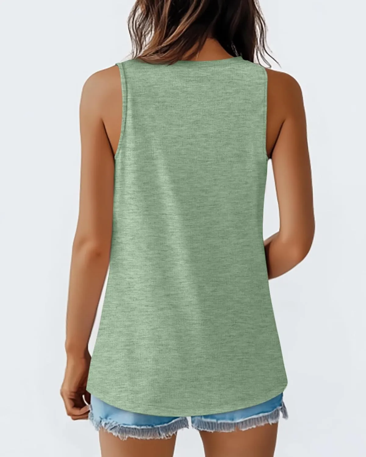Riyiper 3 Pack Women's V Neck Tank Tops Sleeveless T Shirts Loose Casual Tunic Tank Summer 2025 Beach Vacation Clothes