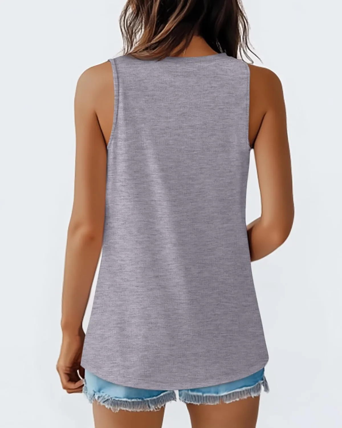 Riyiper 3 Pack Women's V Neck Tank Tops Sleeveless T Shirts Loose Casual Tunic Tank Summer 2025 Beach Vacation Clothes