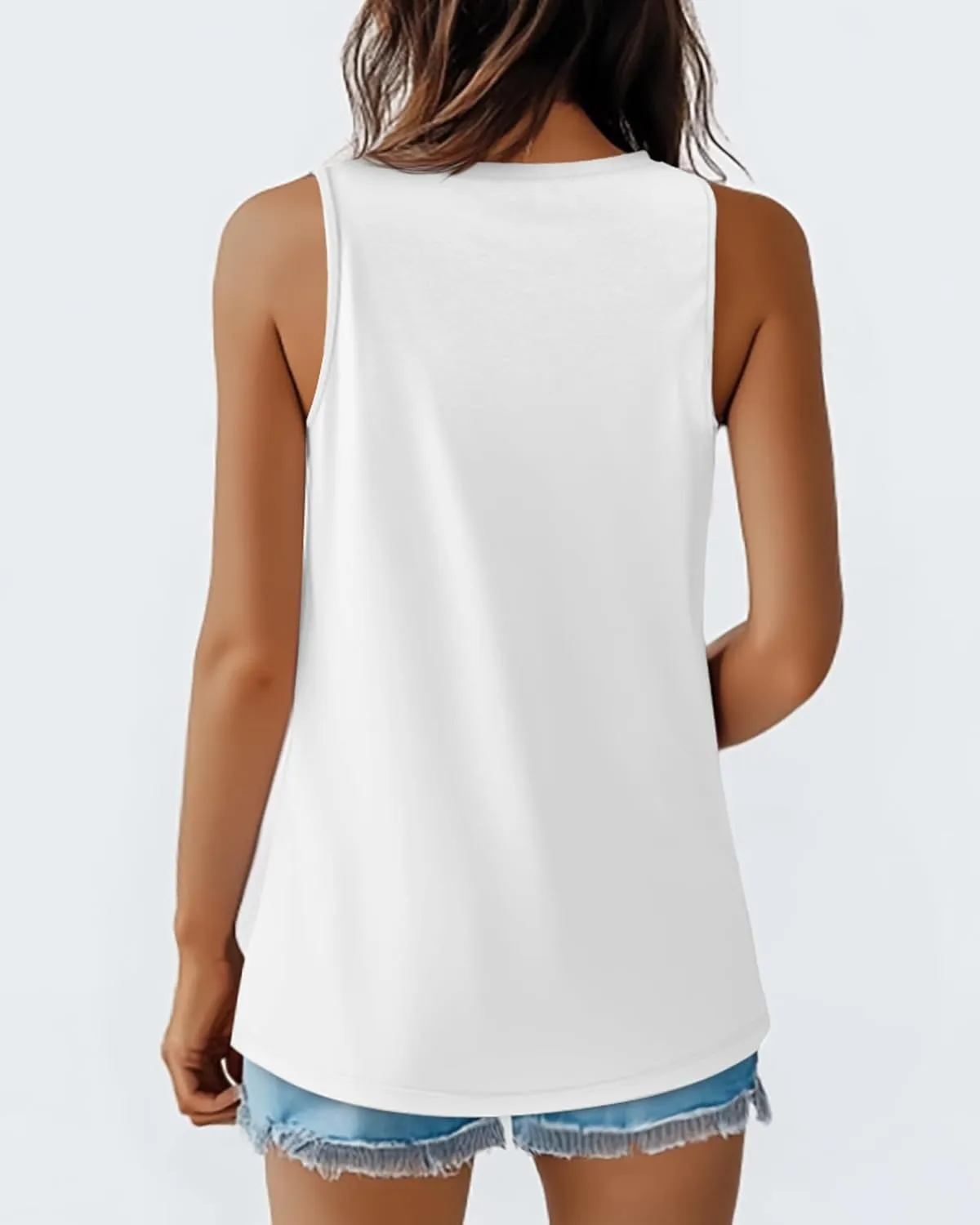 Riyiper 3 Pack Women's V Neck Tank Tops Sleeveless T Shirts Loose Casual Tunic Tank Summer 2025 Beach Vacation Clothes