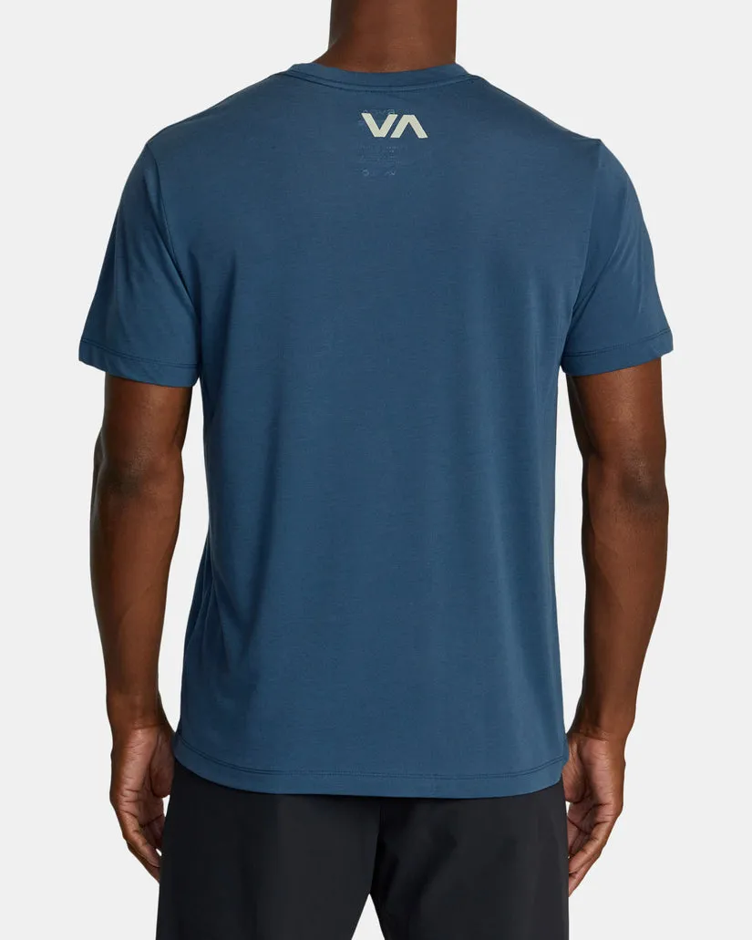 RVCA VA BLUR TEE - PETROL BLUE
