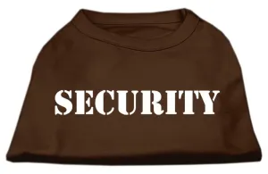 Security Screen Print Shirts Brown Lg (14)