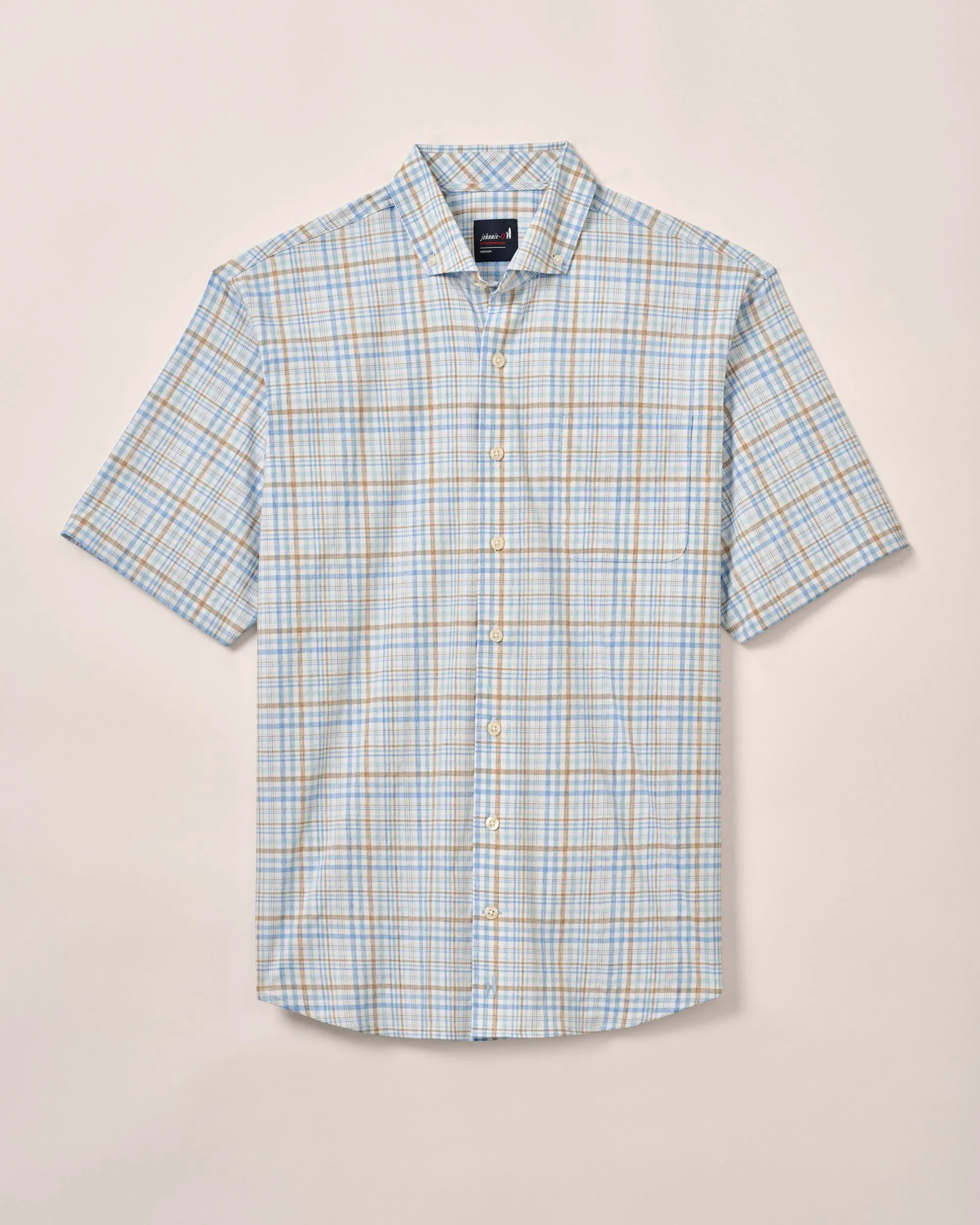 Short Sleeve Performance Button Down Shirt - Macks