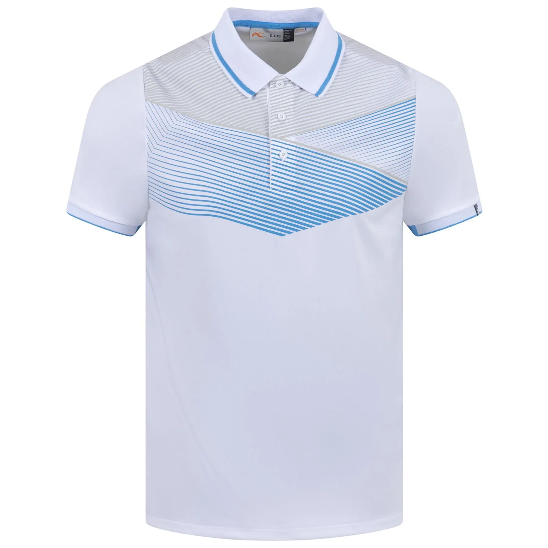 Spot Printed Polo White/Bermuda - SS23
