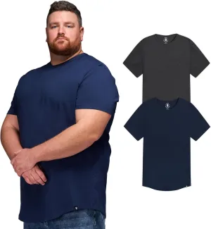 STRONGSIZE Men's Big and Tall Shirts  Stretch T-Shirt for Casual Wear (Available in Longer and Regular Length)