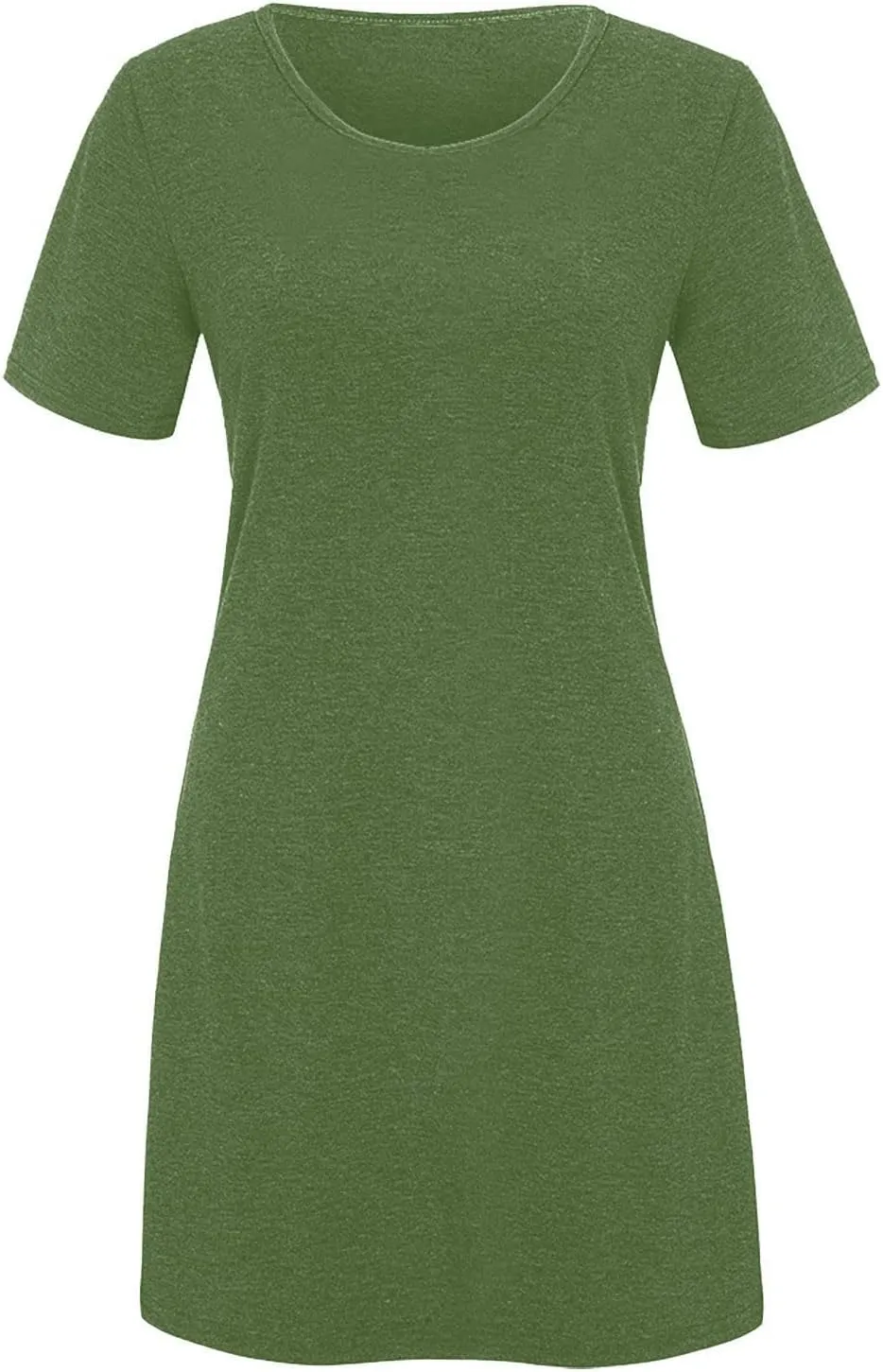 Summer Dresses for Women 2025 Casual Loose Fit Short Sleeve Crew Neck Mini Dresses A-Line Flowy T-Shirts Dresses