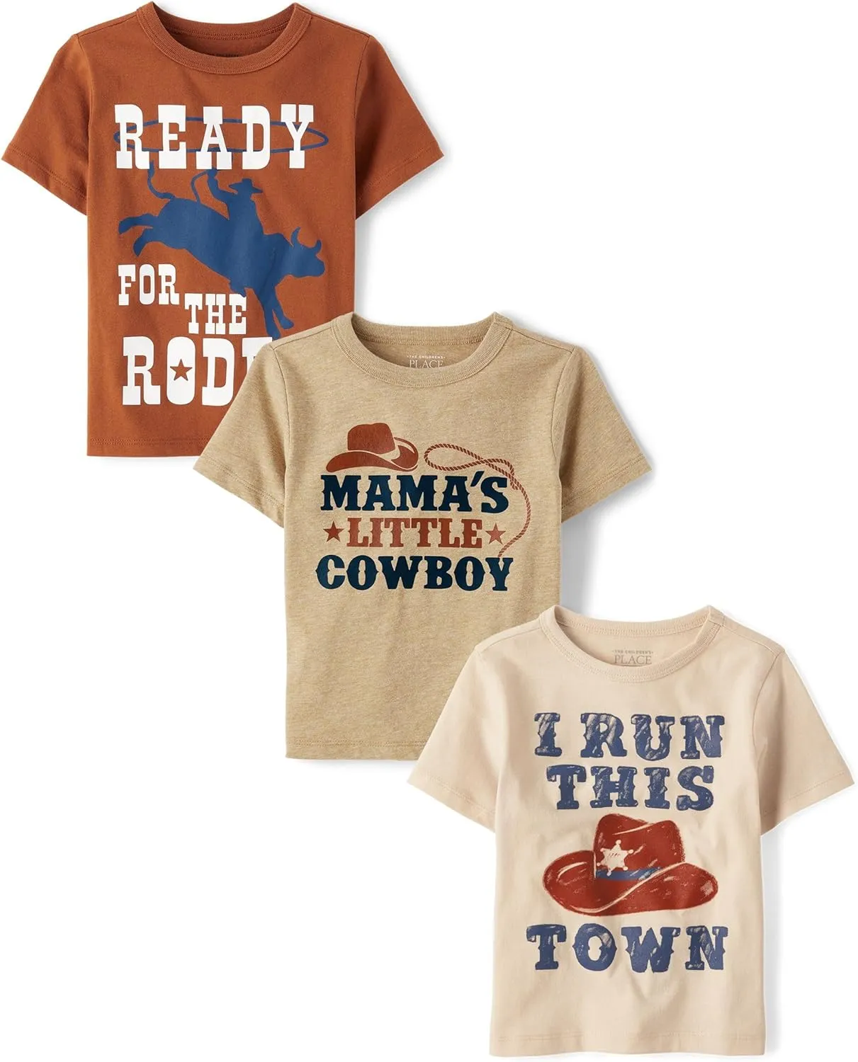 The Children's Place Baby and Toddler Boys' Assorted Everyday Short Sleeve Graphic T-Shirts, Multipack