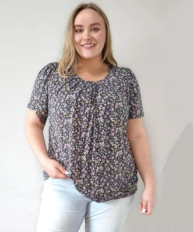 TIYOMI Plus Size Tops for Women Round Neck Square Neck T Shirts Summer Casual Short Sleeve Tunic Blouses XL-5XL