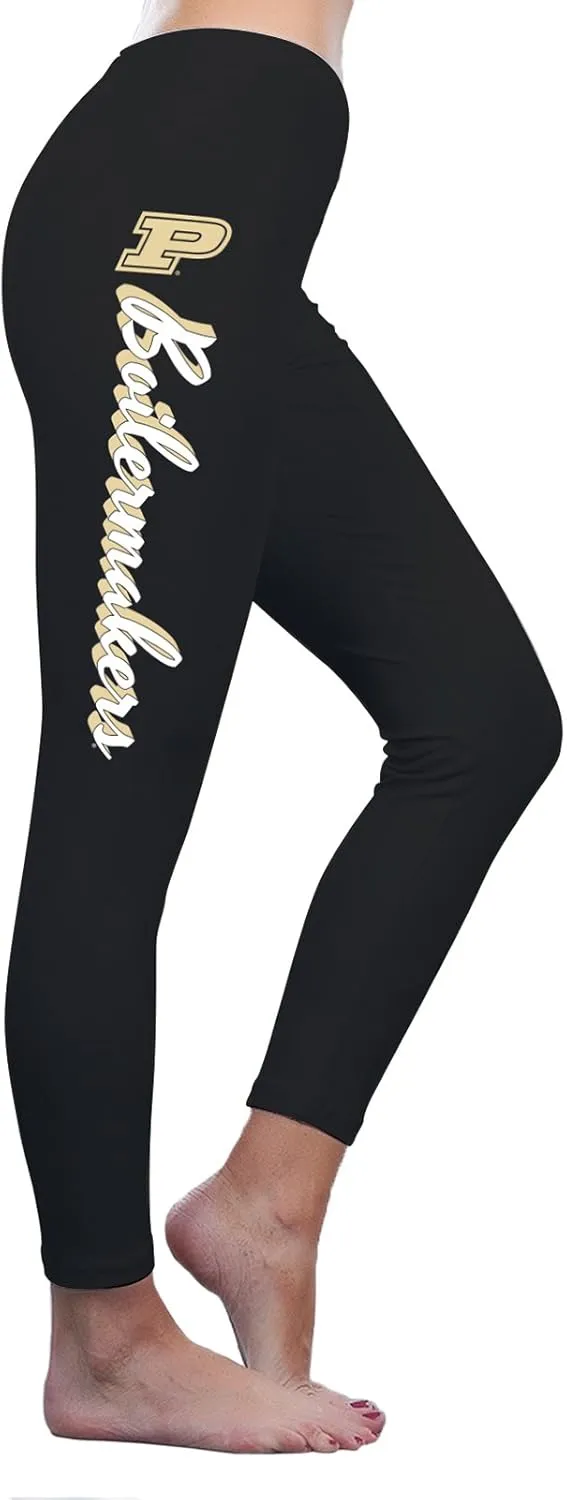 UGP Campus Apparel NCAA Mascot Script Leggings,Women's Blue Skinny Flat Front Stretchable Football Leggings,Size M(Waist 30)