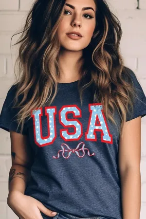 USA Bow Graphic T Shirts