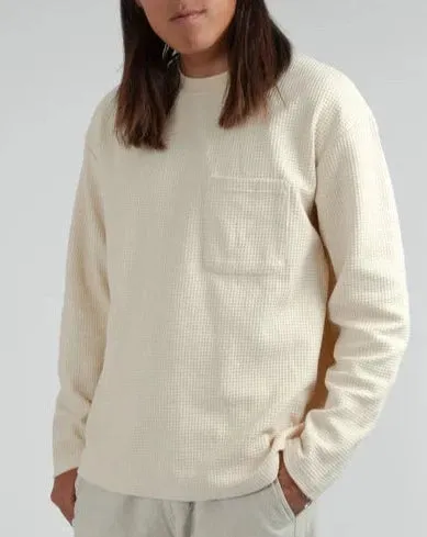 Vintage Waffle Ls Tee in Natural