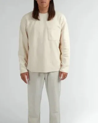 Vintage Waffle Ls Tee in Natural