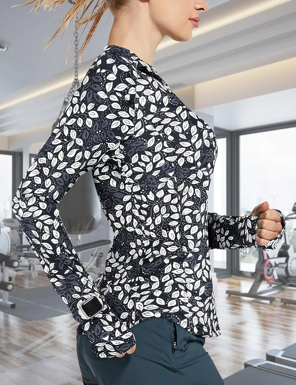 Viracy Womens Long Sleeve Workout Tops Quick Dry Half Zip Moisture Wicking Running Athletic T-Shirts with Pockets