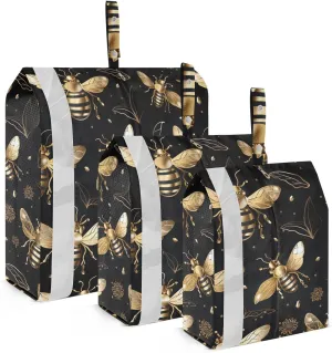 Watercolor Bee Leaves Packing Cubes for Travel 3 Set Compression Packing Cubes Luggage Packing Organizers for Travel Compression