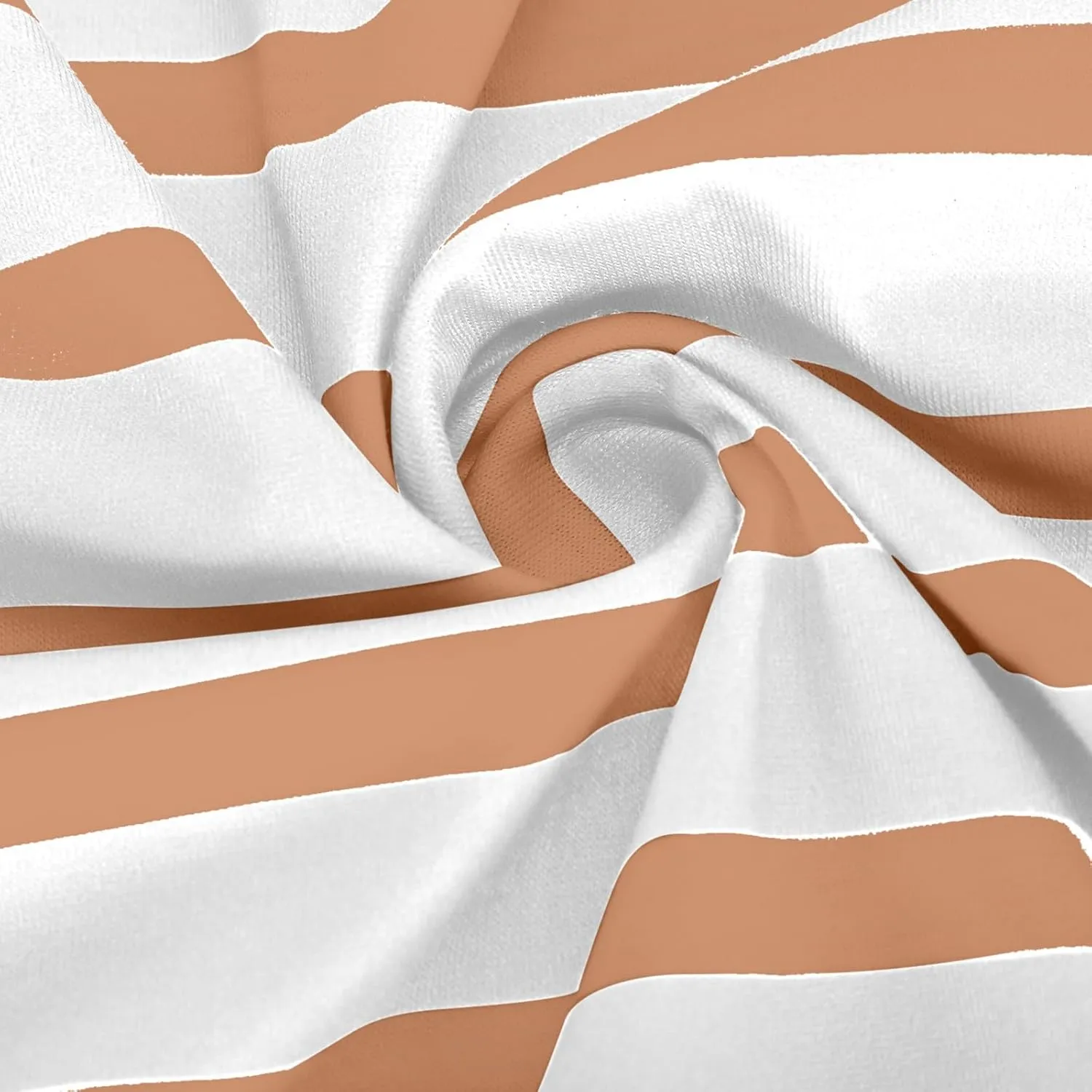 Womens Casual Fall Dresses Striped Print Ruffle Hem Short Dresses Loose Fitting Round Neck Mini Dresses with Pockets