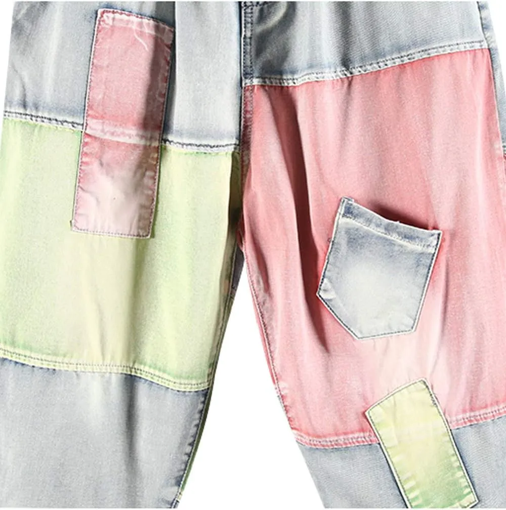 Women's Casual Hip Hop Drop Crotch Harem Jeans Denim Pants Trousers