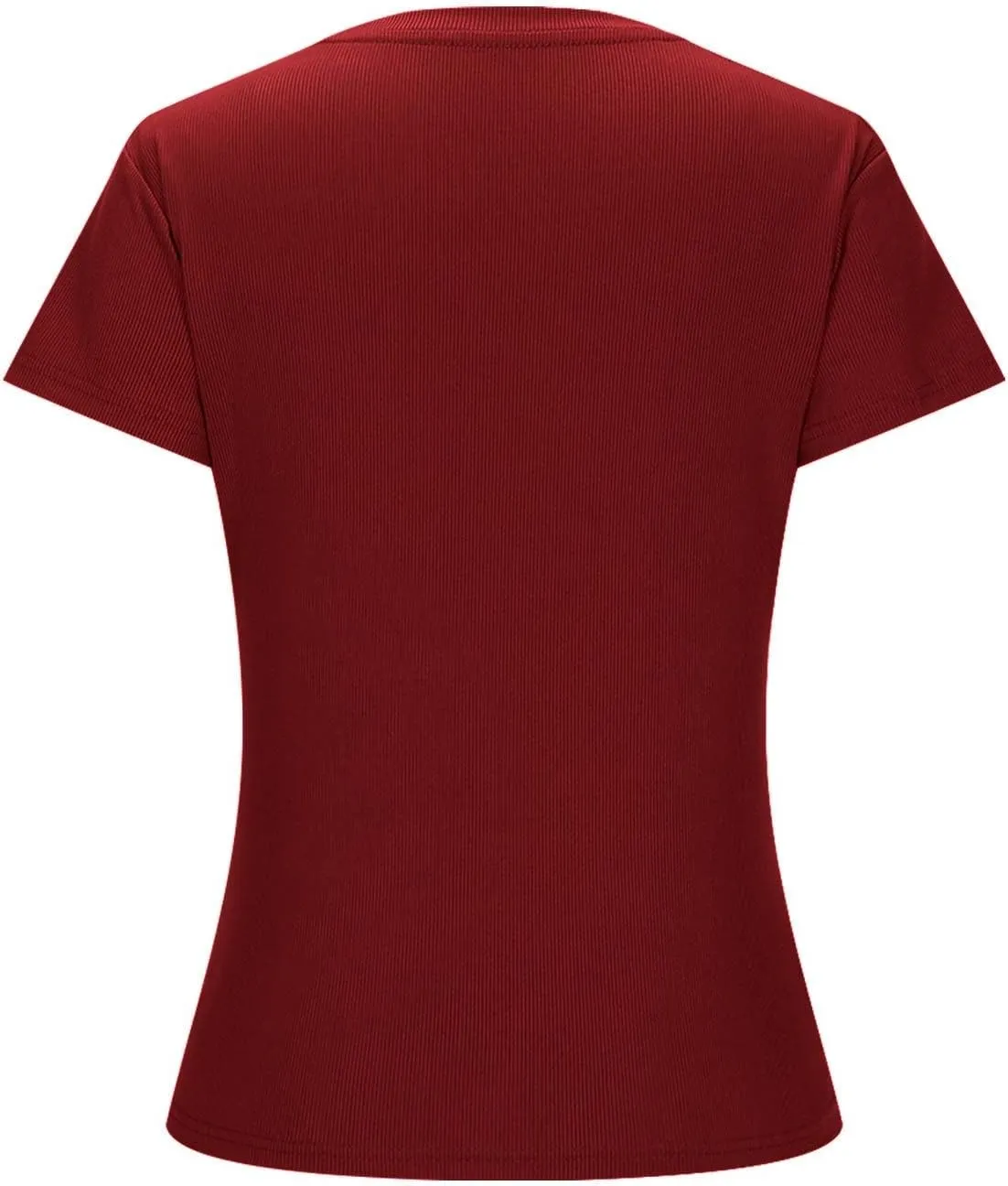 Womens Casual Tops Going Out Crop T Shirts Slim Fit Short Sleeve Crew Neck Tight Blouses Girls Summer Trendy Tunic