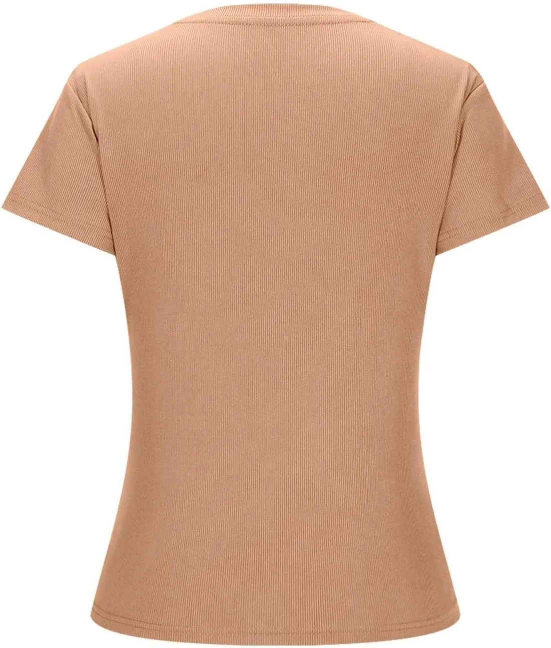 Womens Casual Tops Going Out Crop T Shirts Slim Fit Short Sleeve Crew Neck Tight Blouses Girls Summer Trendy Tunic