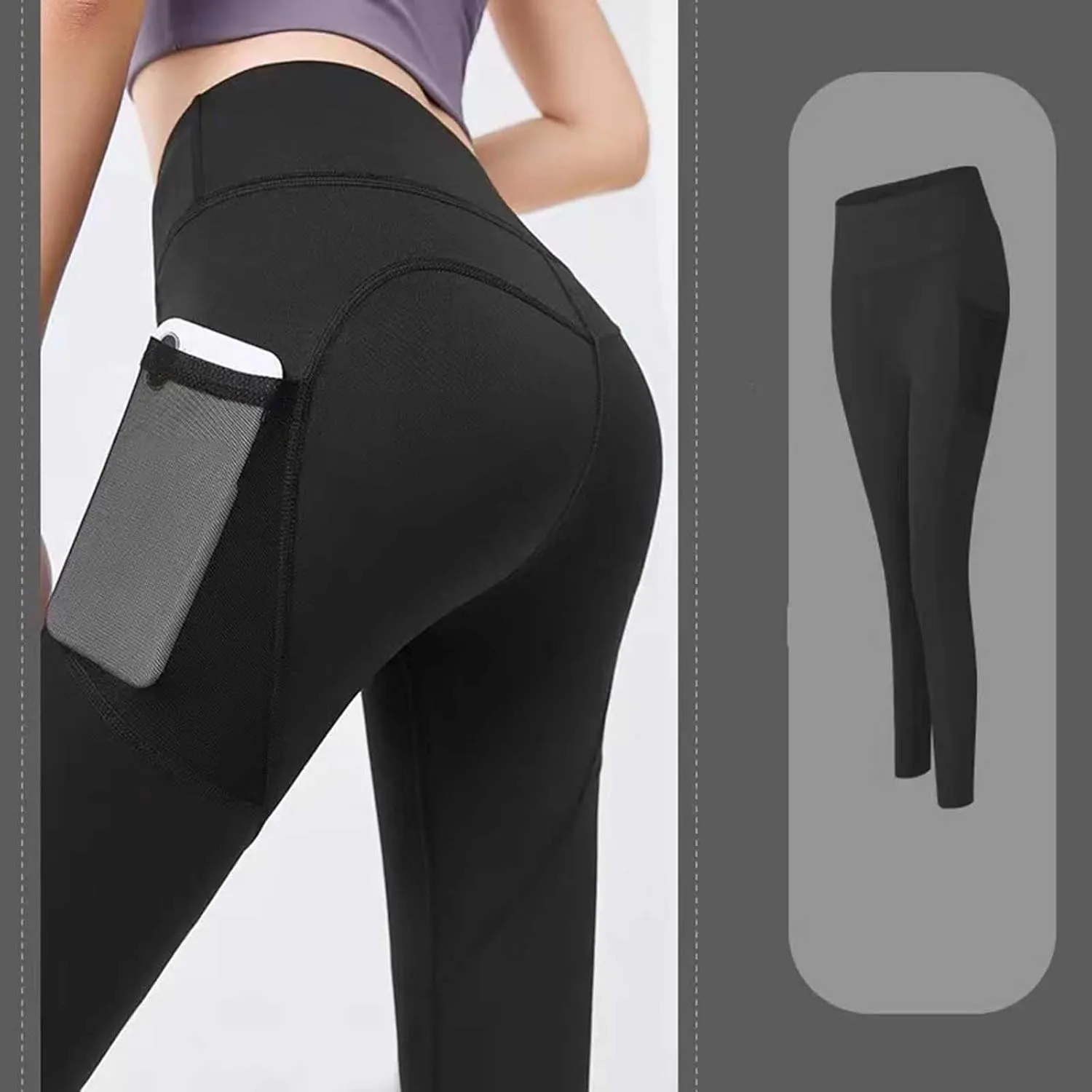 Women's Compression Leggings for Sports, Gym, High Waist Booty Scrunch Butt Yoga Trousers, Fashion Leggings