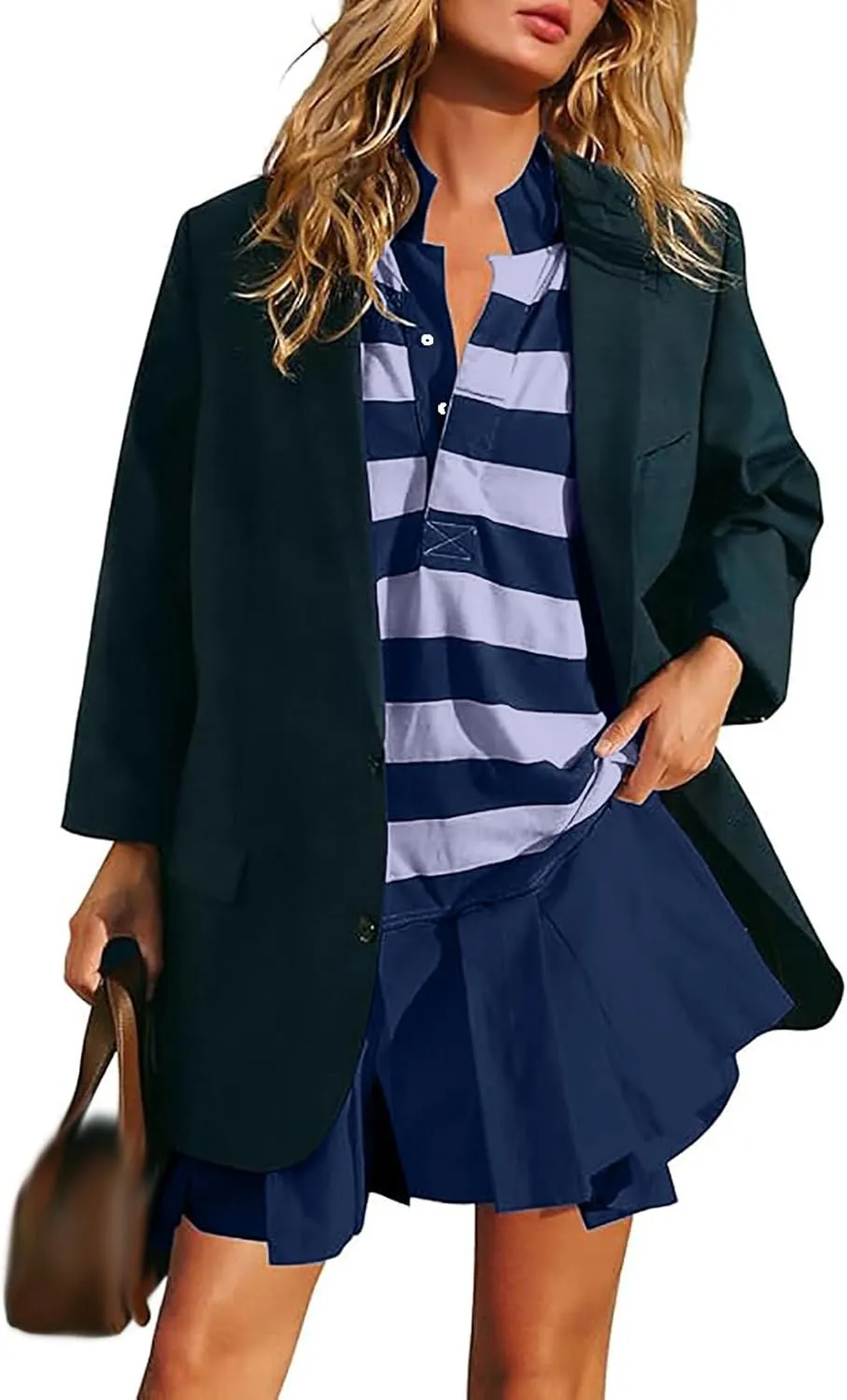 Womens Oversize Fall Sweatshirt Dresses Long Sleeve Lapel mini Dresses Ruched Loose Fitting Pleated Shirt Dresses