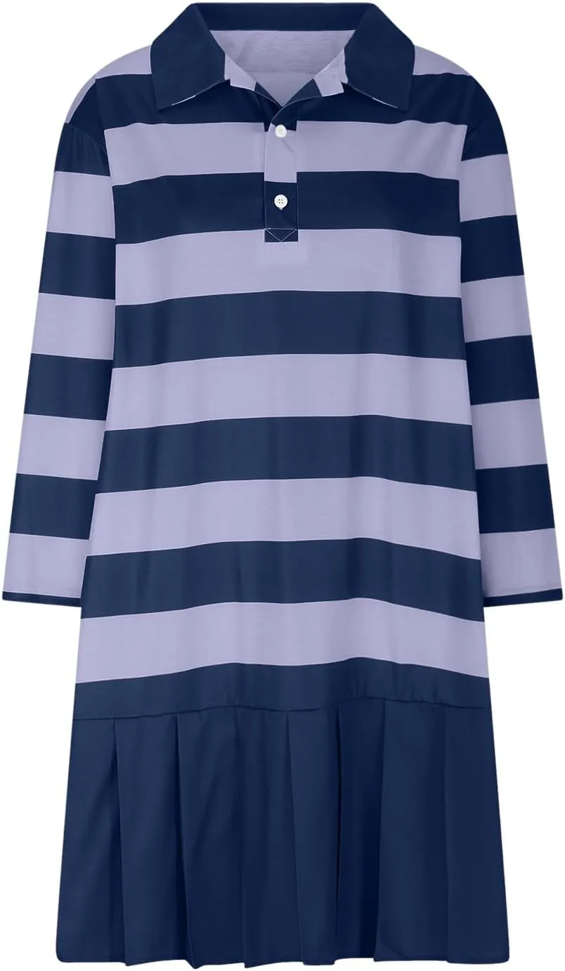Womens Oversize Fall Sweatshirt Dresses Long Sleeve Lapel mini Dresses Ruched Loose Fitting Pleated Shirt Dresses