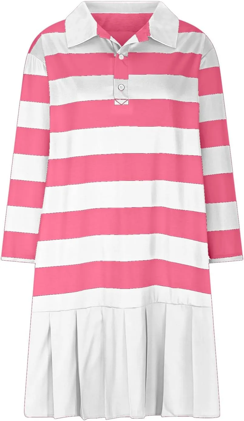 Womens Oversize Fall Sweatshirt Dresses Long Sleeve Lapel mini Dresses Ruched Loose Fitting Pleated Shirt Dresses