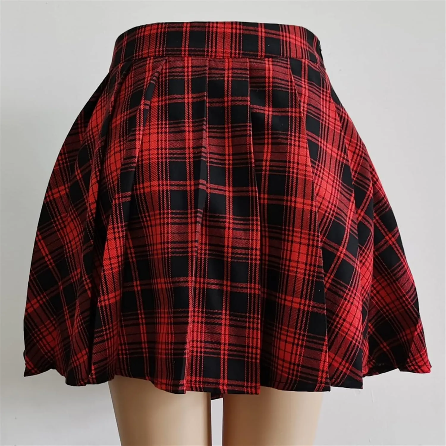 Women's Pleated Skirt Plaid Mini High Waist Skirt Summer (Color : 92132-3HHG, Size : XXXL)
