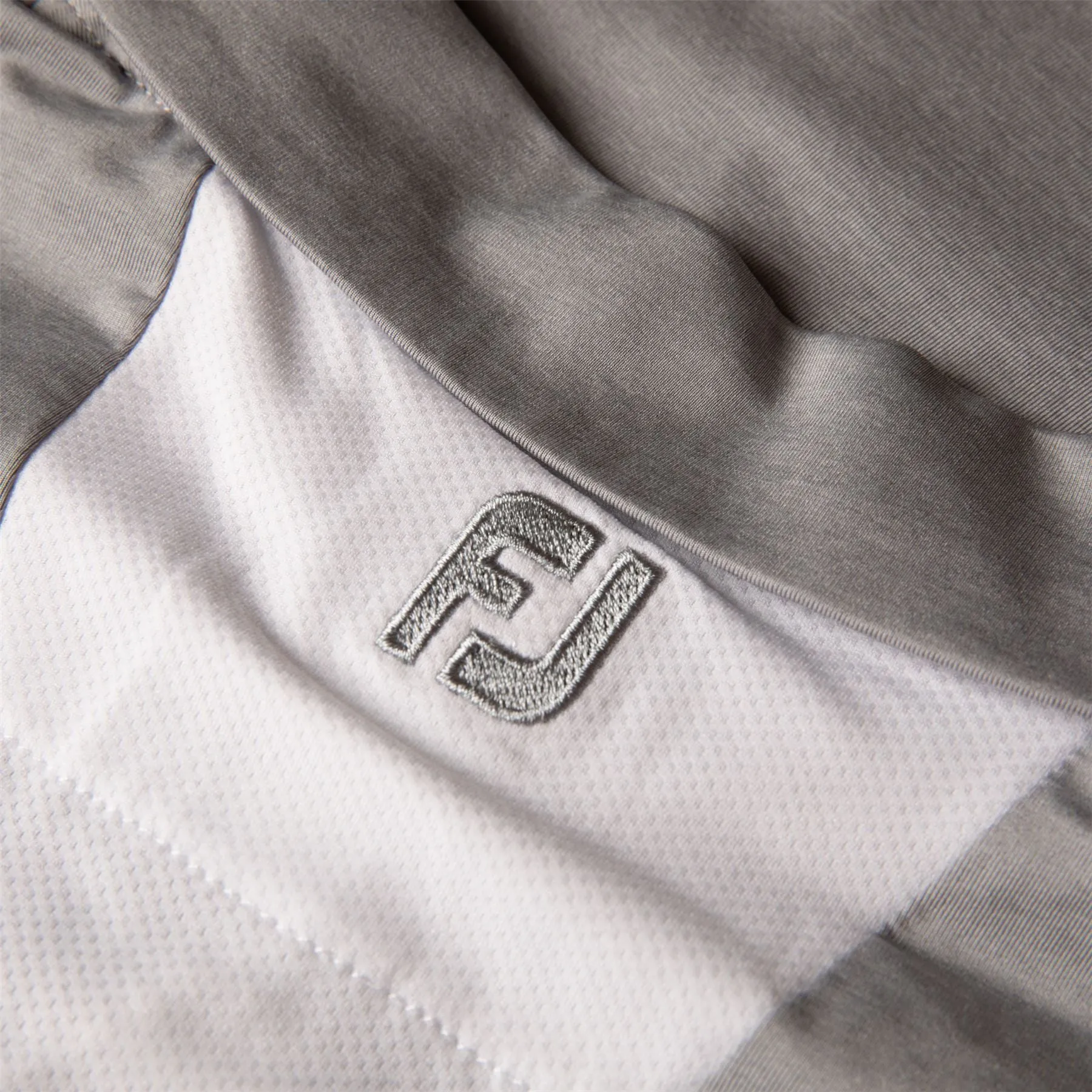 Womens Quarter Zip Color Block Shirt Heather Grey/White - AW24