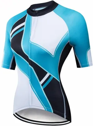 Women's Summer Sport T-Shirts Quick Dry Bicycle Riding Clothing Sun Protection Mountain Bike Riding Tops with Rear Pockets