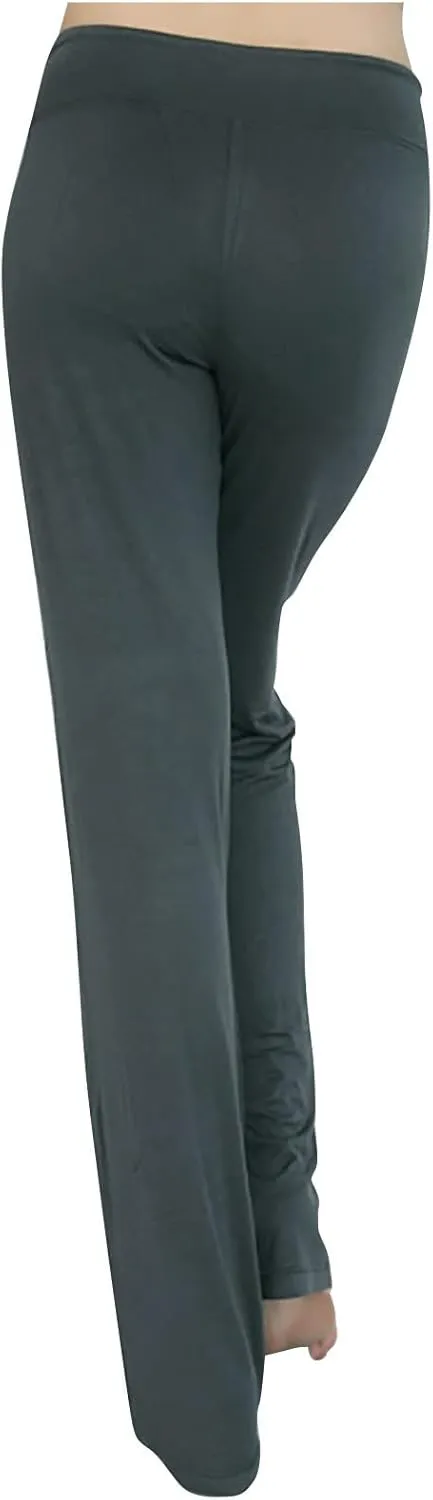 Women's Wide Leg Yoga Pants High Waist Drawstring Tummy Control Trousers Comfy Lounge Flare Pant Workout Leggings