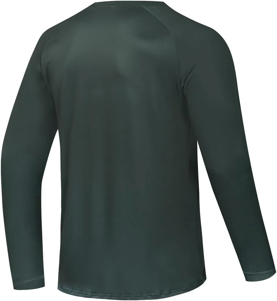 YIBIMOTTO Men's Running T-shirts Long Sleeve Shirt Quick Dry Cooling Sweatshirts UV Protection Fishing Tops