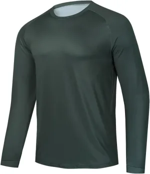 YIBIMOTTO Men's Running T-shirts Long Sleeve Shirt Quick Dry Cooling Sweatshirts UV Protection Fishing Tops